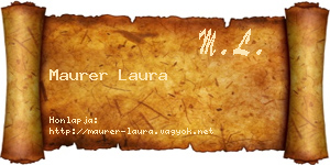 Maurer Laura névjegykártya
